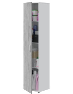 Armadio / Colonna multiuso 1 anta Bianco/Cemento