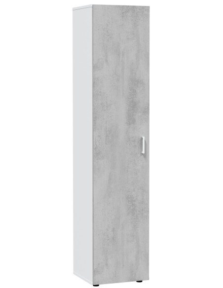 Armadio / Colonna multiuso 1 anta Bianco/Cemento