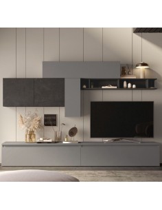 Parete attrezzata moderna Ardesia - Piombo 23