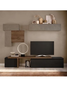 Parete attrezzata Argilla - Lava - Mercure 34