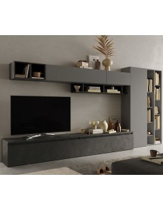 Parete soggiorno Maxi Ardesia - Piombo 43