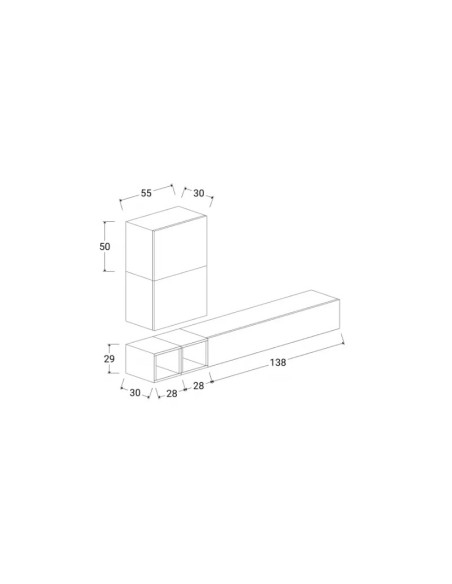 Parete soggiorno Mercure - Argilla 47