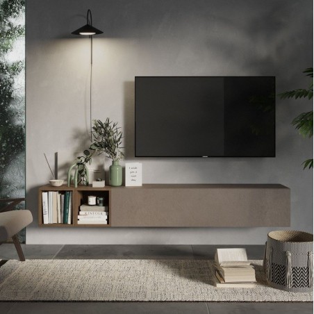 Parete soggiorno Salvaspazio Argilla - Mercure 49