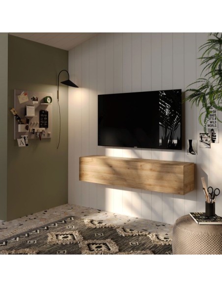 Pensile Vasistas 1 anta a ribalta porta TV / Ingresso Rovere kadiz 54