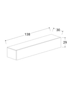 Pensile Vasistas 1 anta a ribalta porta TV / Ingresso Rovere kadiz 54 2
