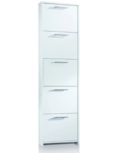 Scarpiera 5 ribalte Stretta Bianco venato singola profondità 2
