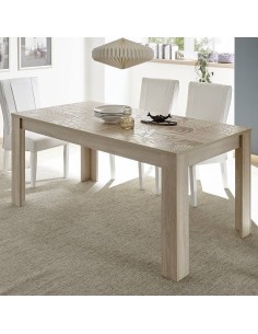 Tavolo serigrafato rovere con prolunga