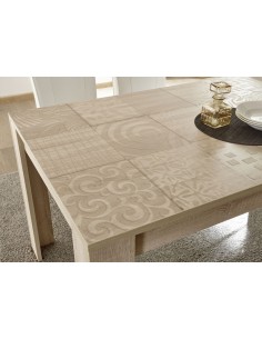 Tavolo serigrafato rovere con prolunga 2