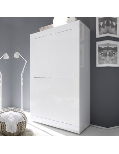 Madia credenza alta Bianco laccato lucido