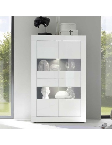 Vetrina 4 ante Bianco laccato lucido