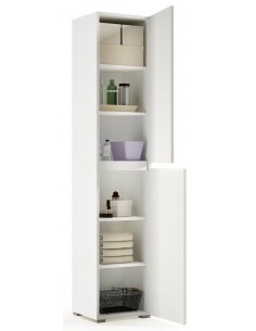 Colonna 2 ante - 5 ripiani Bianco 2