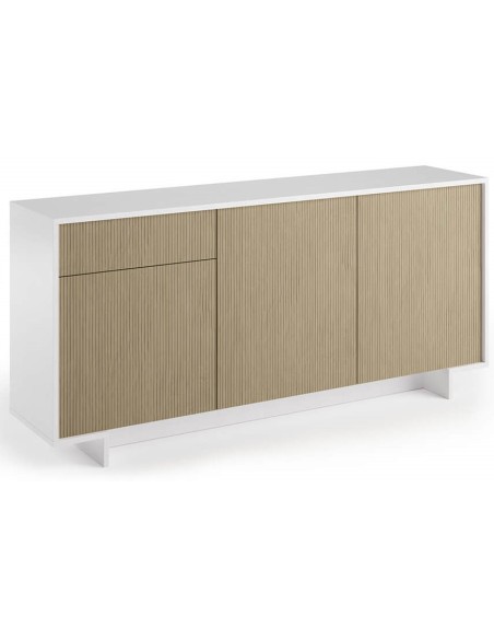 Madia cm 170 3 ante 1 cassetto Bianco venato/Cannette chiaro