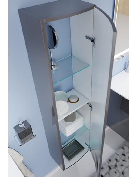 Colonna bagno sospesa con frontale curvo