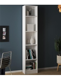 Libreria alta e stretta Bianco opaco