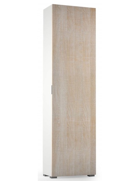 Scarpiera mobile multiuso Bianco / Rovere