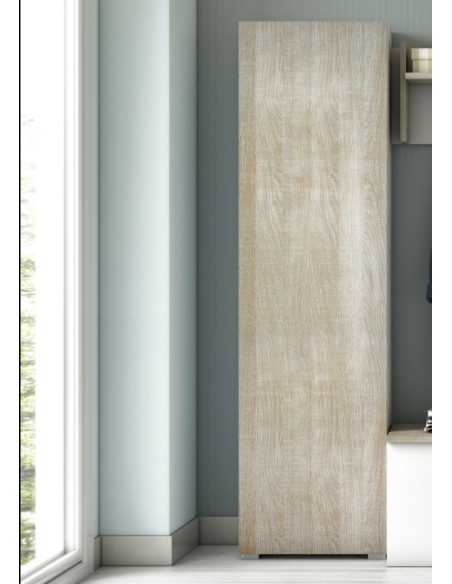 Scarpiera mobile multiuso Bianco / Rovere