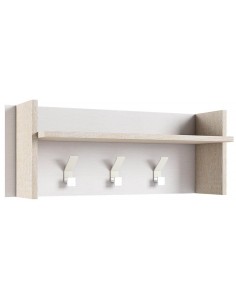 Mensola ingresso 3 appendini Bianco venato / Rovere