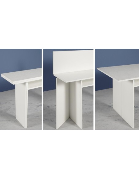 Tavolo trasformabile Bianco venato