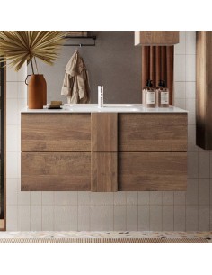 Mobile bagno cm 100 sospeso 2 cassetti Mercure (Specchio escluso)