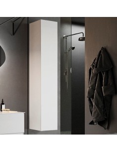 Colonna bagno sospesa 1 anta Bianco laccato lucido