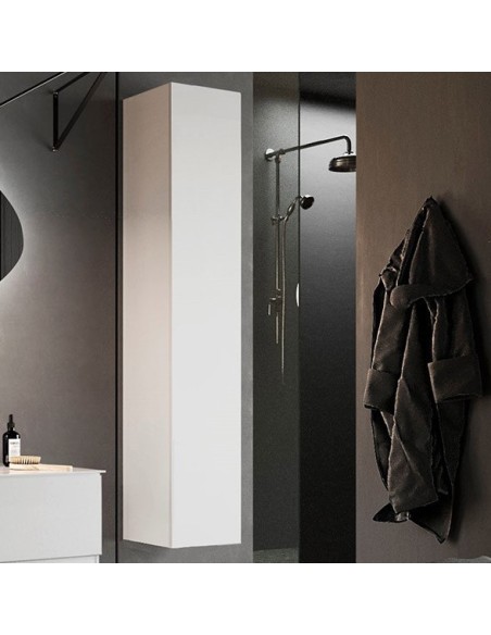 Colonna bagno sospesa 1 anta Bianco laccato lucido