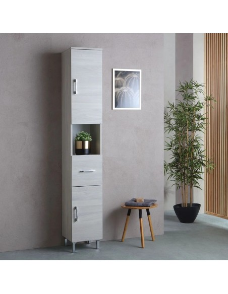 Colonna Bagno alta 2 ante /1 cassetto /1 vano