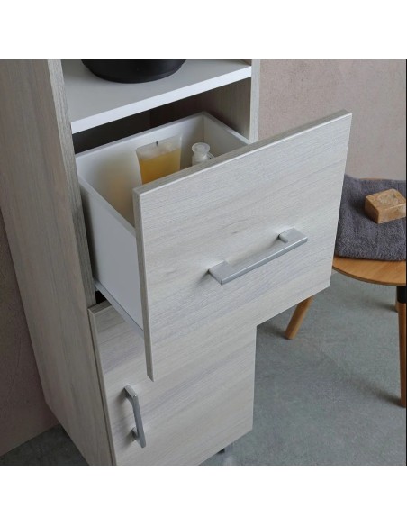Colonna Bagno alta 2 ante /1 cassetto /1 vano