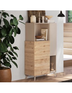 Madia 2 ante - 2 vani Cashmere / Rovere