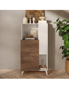 Madia 2 ante - 2 vani Bianco laccato / Mercure