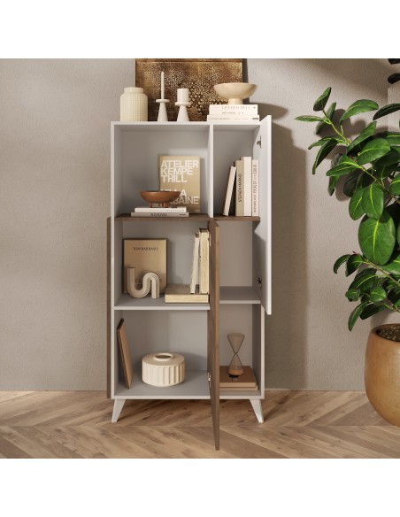 Madia 2 ante - 2 vani Bianco laccato / Mercure