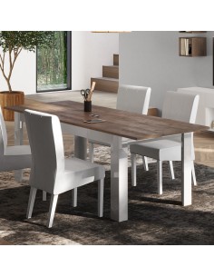 Tavolo allungabile Bianco laccato / Mercure (Sedie escluse)