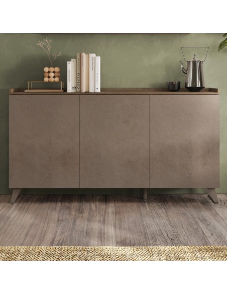 Madia 3 ante con top a vassoio Bronzo / Mecure