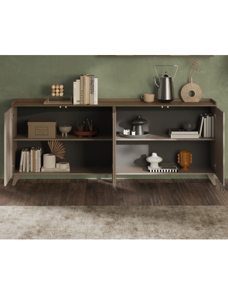 Madia 4 ante con top a vassoio Bronzo / Mercure