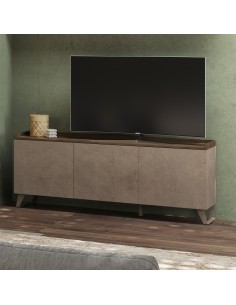 Porta TV 3 ante con top a vassoio Bronzo / Mercure