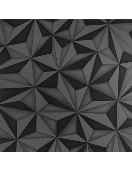 Port TV 2 ante - 1 cassetto con serigrafia geometrica Grigio scuro laccato (Led escluso)