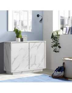 Madia 2 ante Marmo bianco