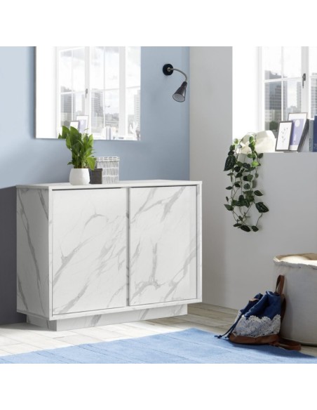 Madia 2 ante Marmo bianco