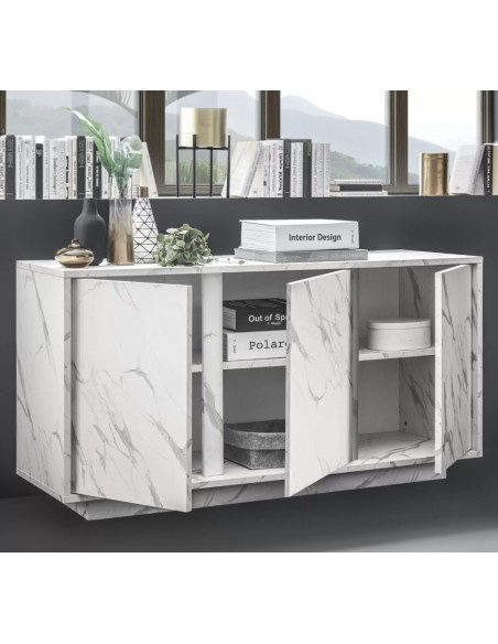 Madia 3 ante Marmo bianco