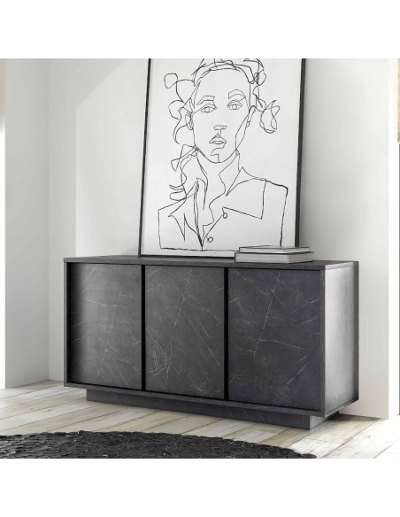 Madia 3 ante  Marmo nero