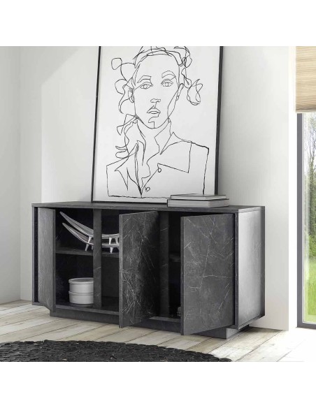 Madia 3 ante  Marmo nero