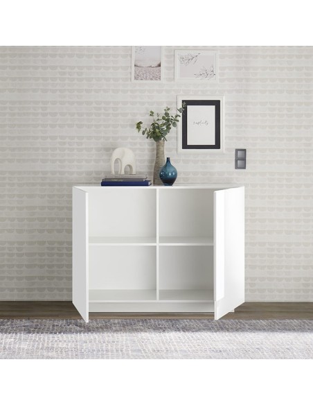 Madia 2 ante Bianco laccato cm 121