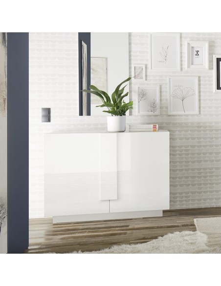 Madia 2 ante Bianco laccato cm 121