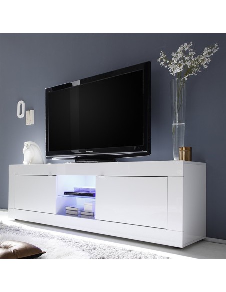 Mobile TV 2 ante bianco laccato lucido