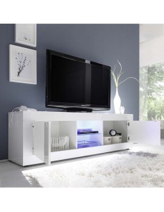 Mobile TV 2 ante bianco laccato lucido 2