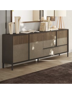 Madia 4 ante - 1 cassetto Lava - Argilla - Mercure