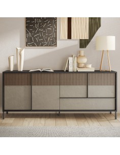 Madia 4 ante - 1 cassetto Lava - Argilla - Mercure 2