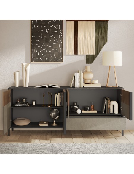 Madia 4 ante - 1 cassetto Lava - Argilla - Mercure