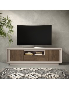 Porta TV 2 ante - 1 cassetto Cashmere / Mercure