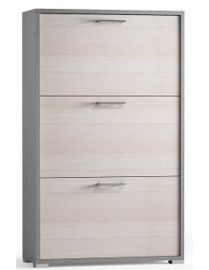 Scarpiera 3 ribalte Doppia profondità / Doppia capienza  Tessuto / Larice 2