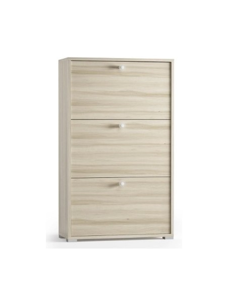 Scarpiera 3 ribalte Doppia profondità / Doppia capienza Olmo